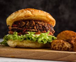 Alice Kitchen Local Sambal Petai Burger
